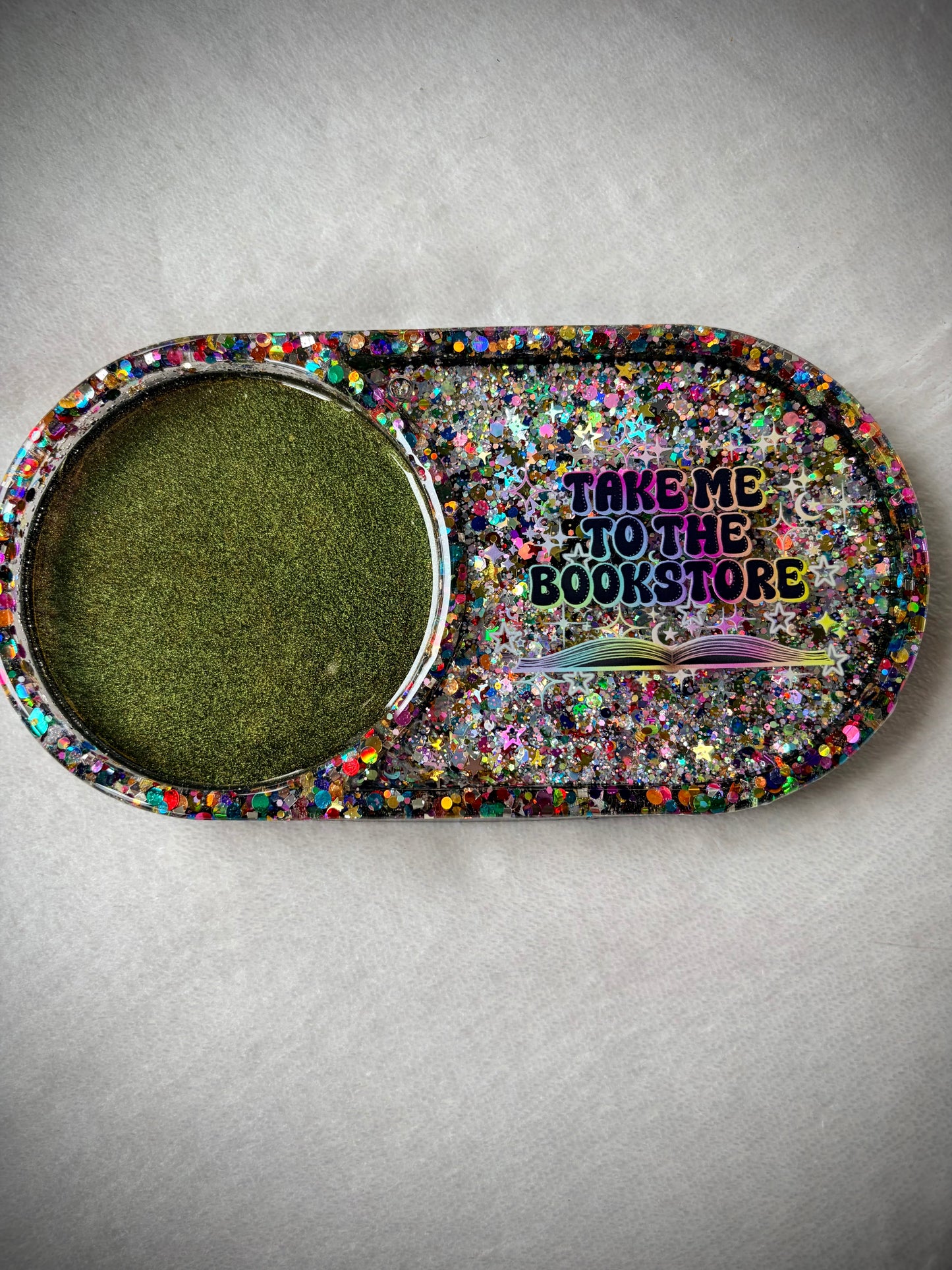 *Take Me To The Bookstore Rainbow XL Snow Globe Coaster