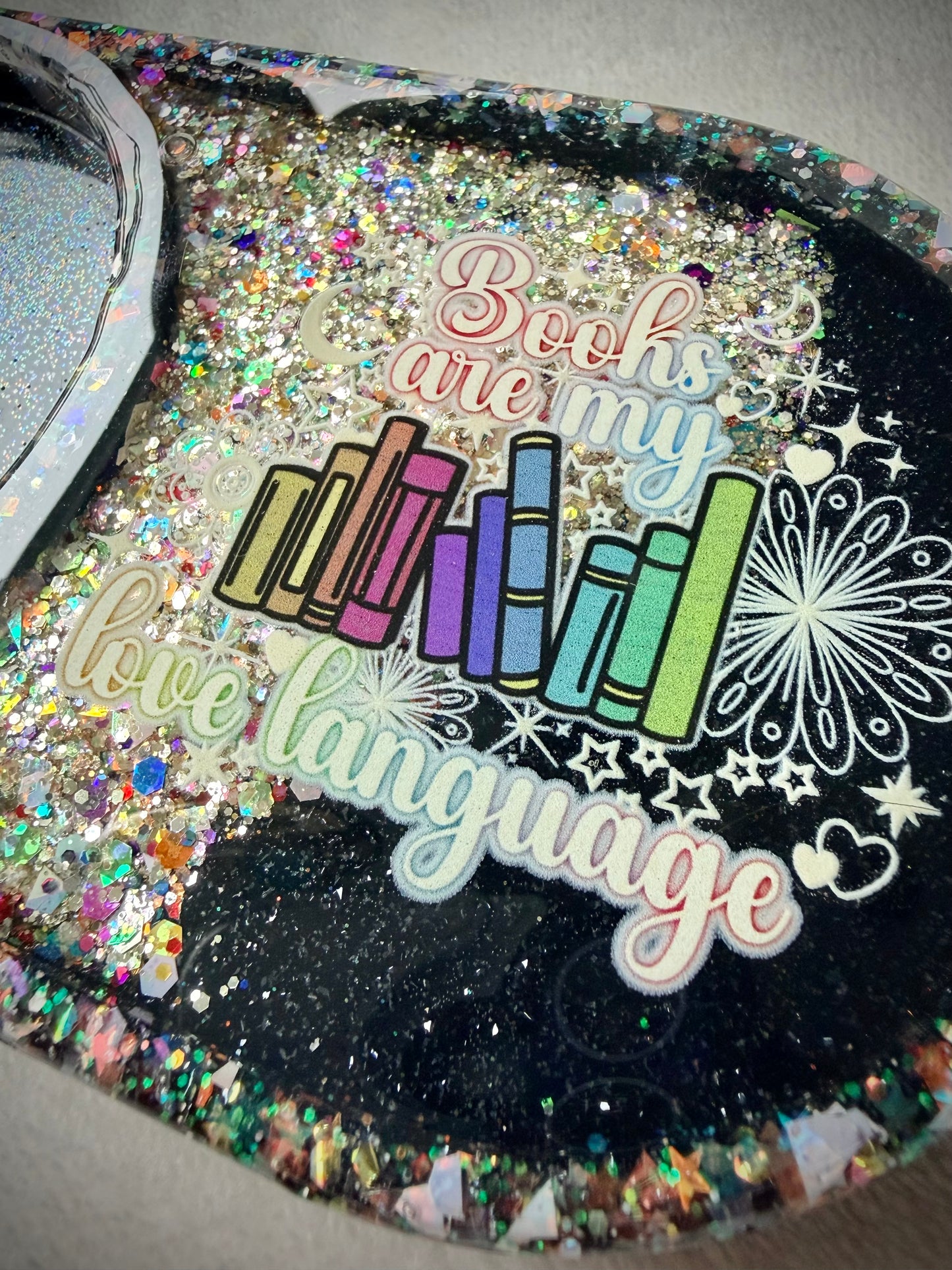 *Books are my Love Language XL Snow Globe Coaster