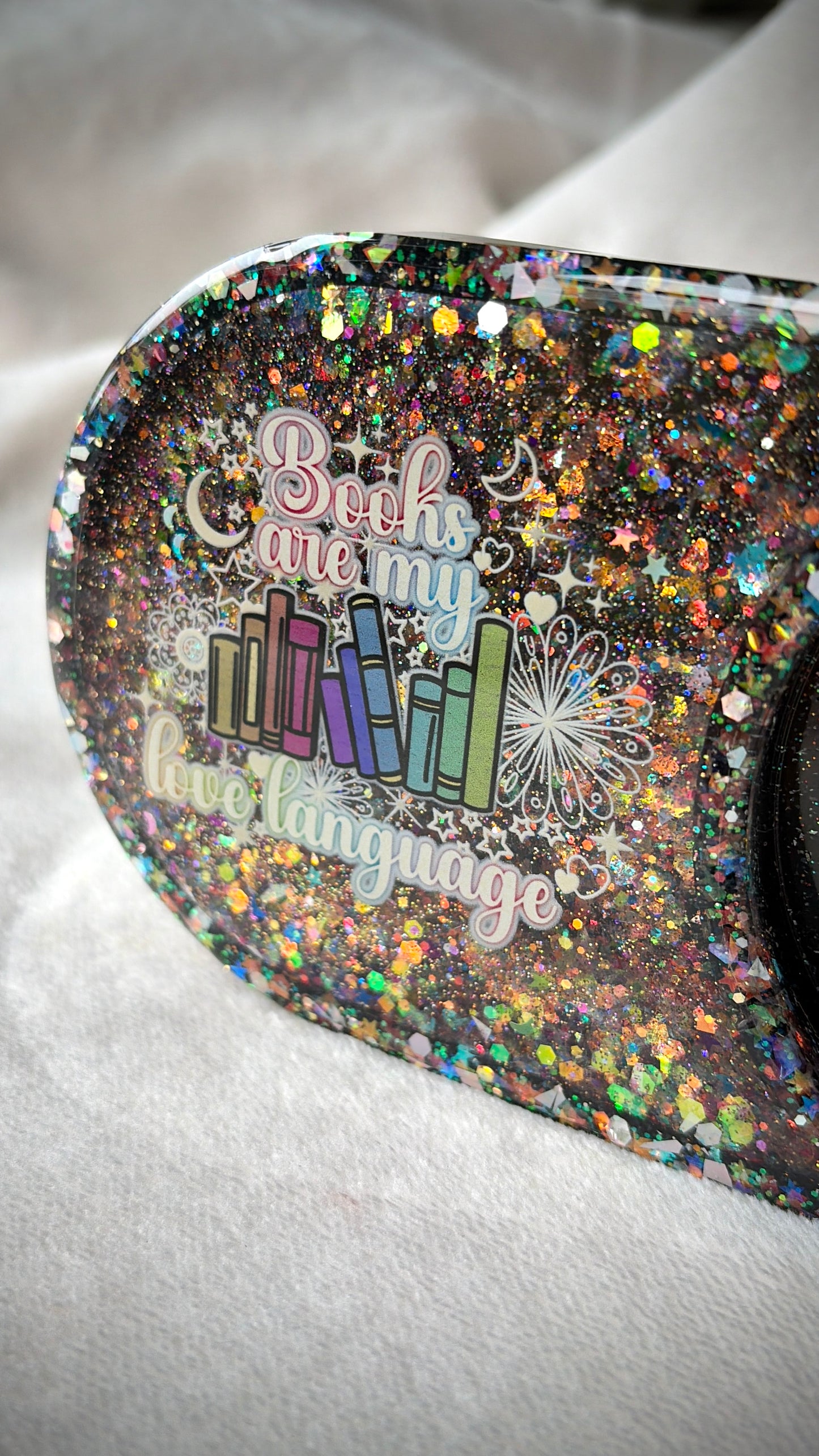 *Books are my Love Language XL Snow Globe Coaster