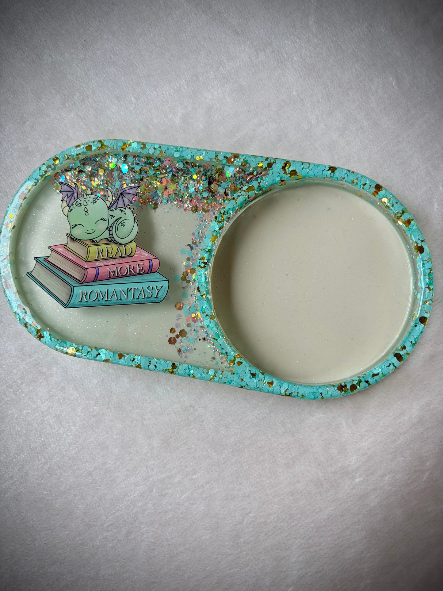 *Read More Romantasy Bookish XL Snow Globe Coaster