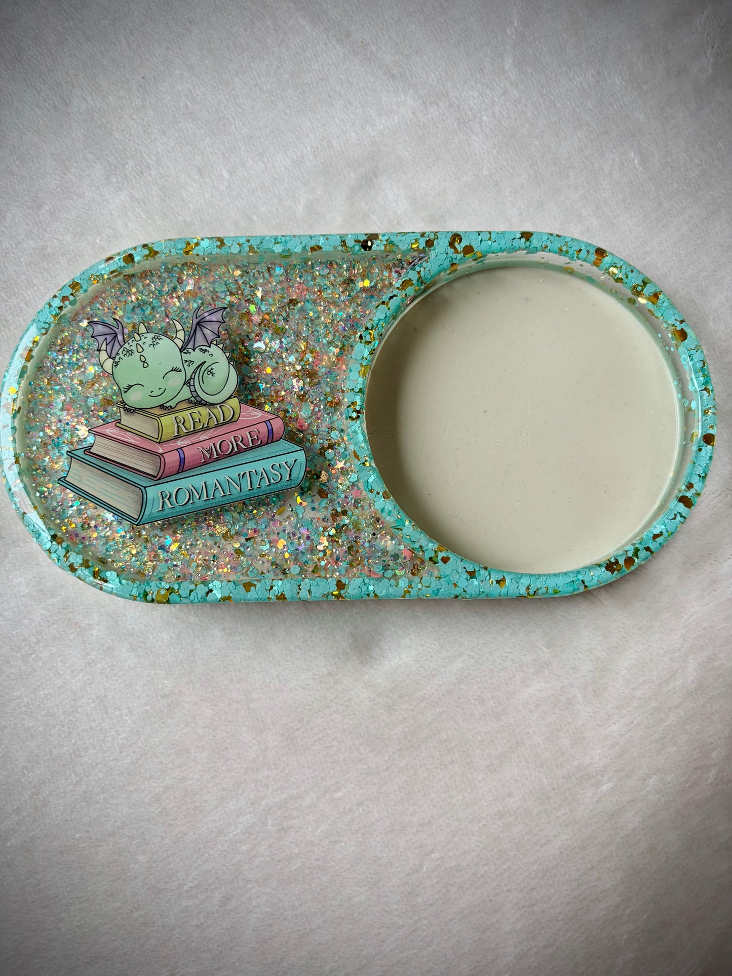 *Read More Romantasy Bookish XL Snow Globe Coaster