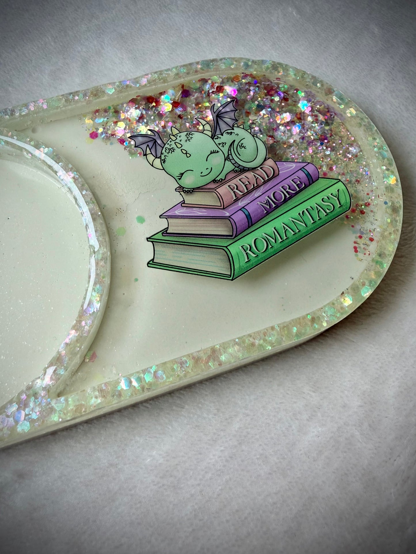 *Read More Romantasy Bookish XL Snow Globe Coaster