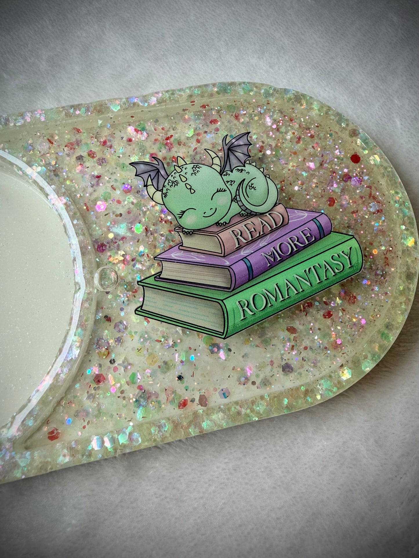 *Read More Romantasy Bookish XL Snow Globe Coaster