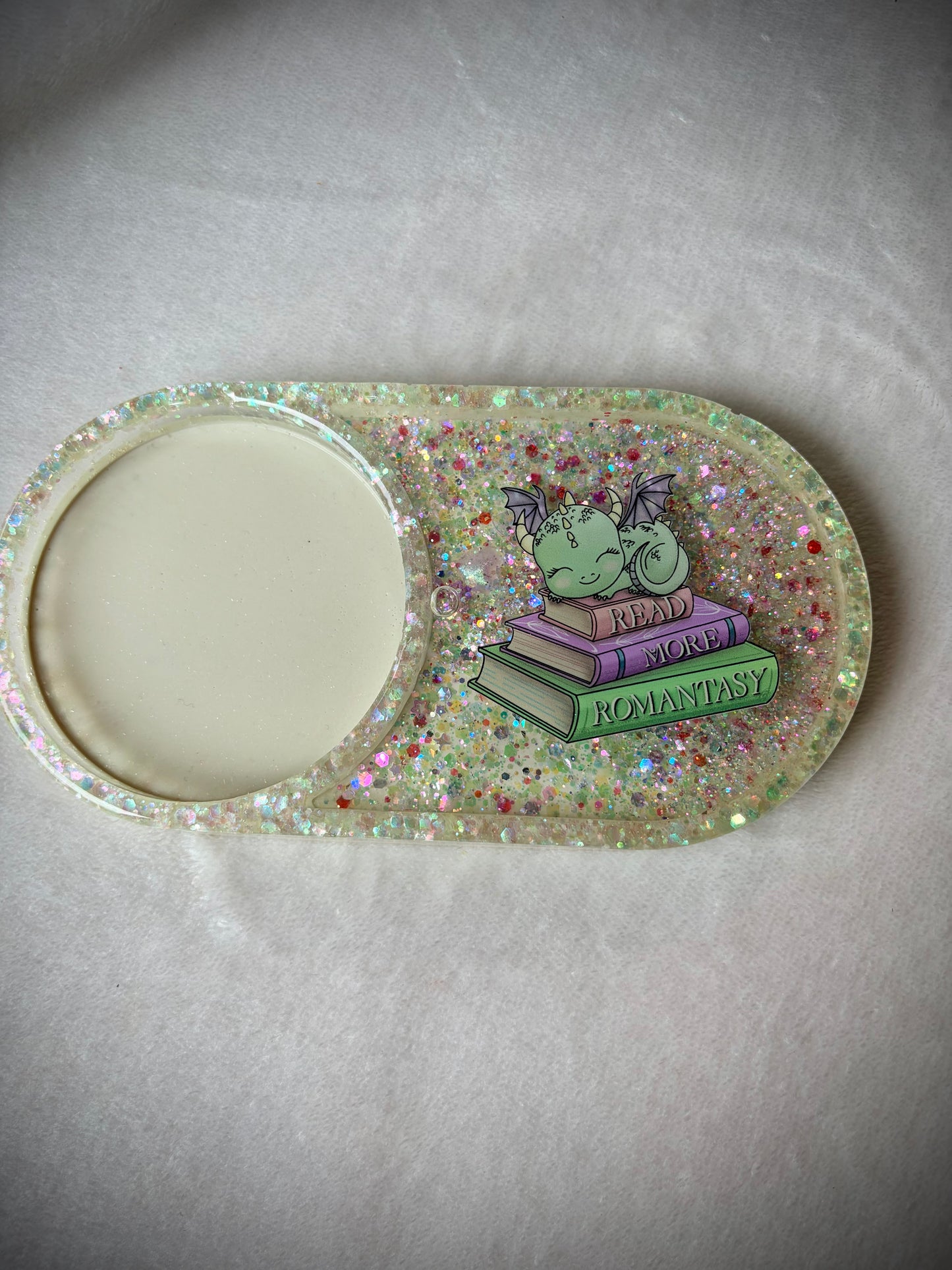 *Read More Romantasy Bookish XL Snow Globe Coaster