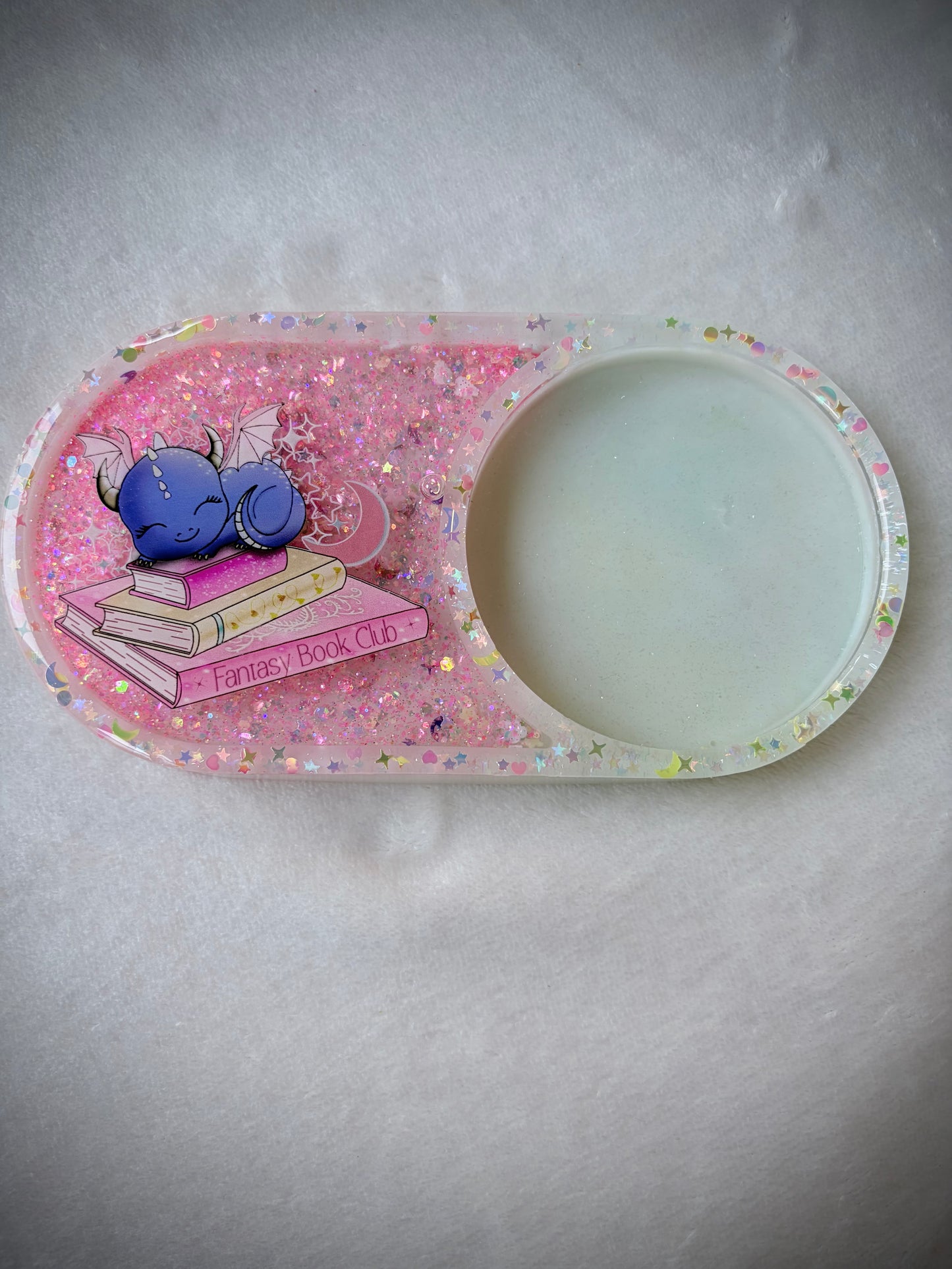 *Pink Fantasy Book Club XL Snow Globe Coaster