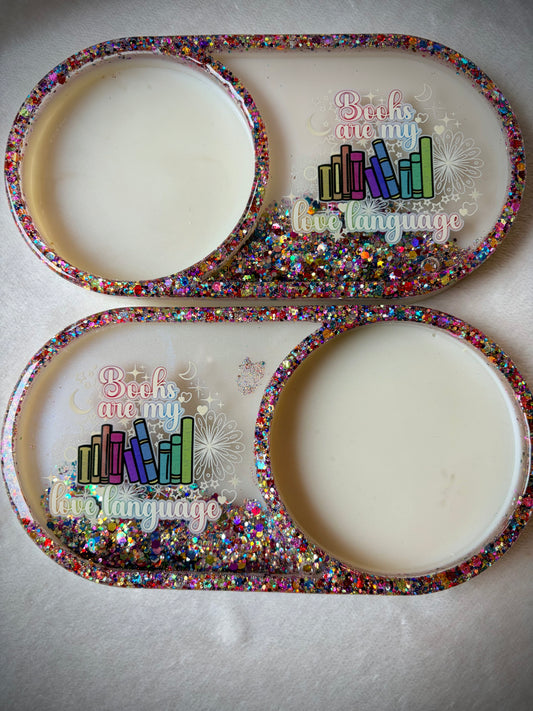 *Books are my Love Language XL Snow Globe Coaster