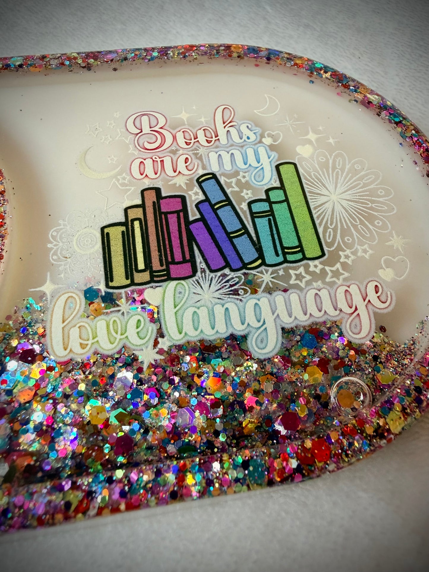 *Books are my Love Language XL Snow Globe Coaster