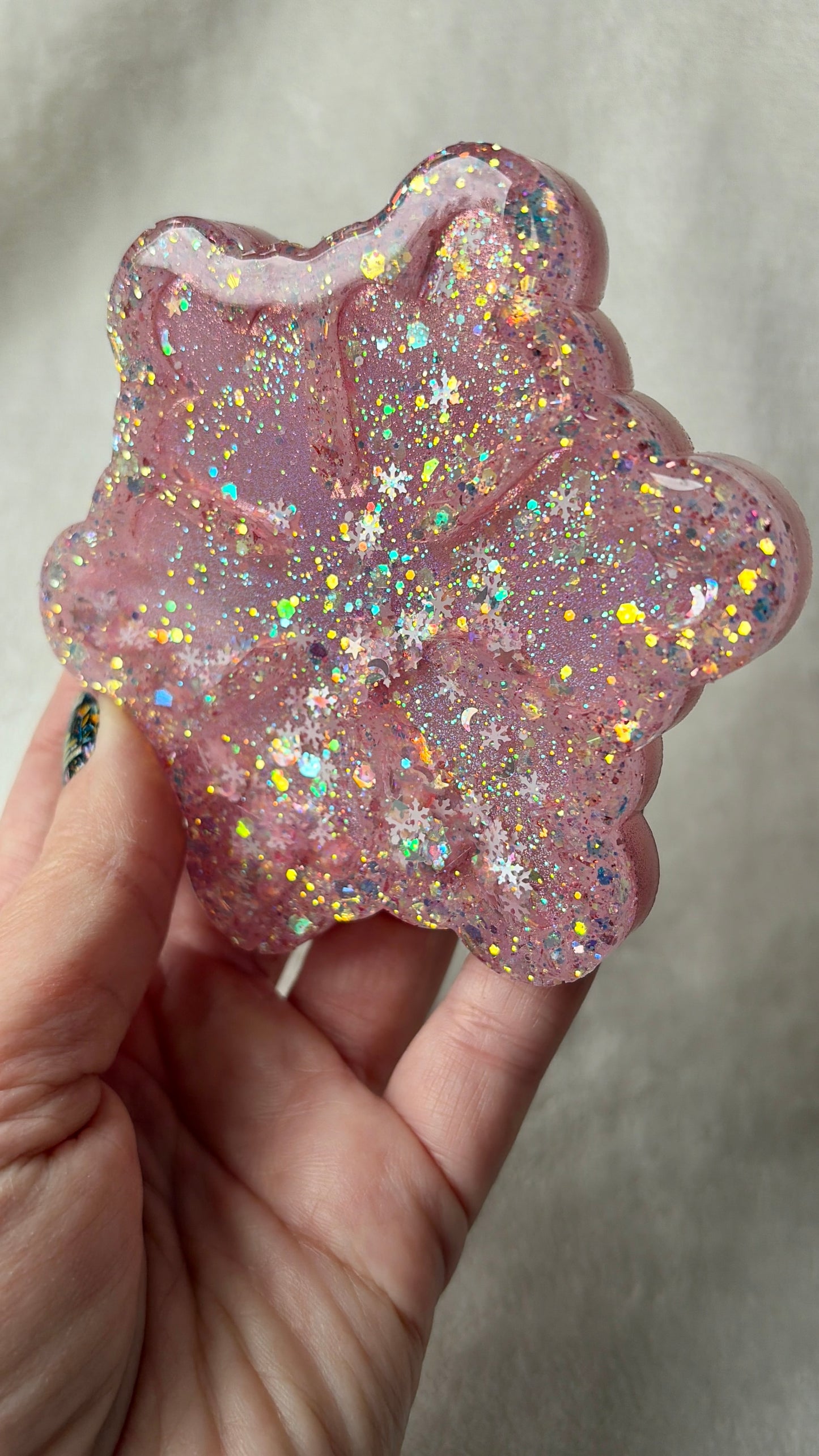 Pink Snowflake Shaker