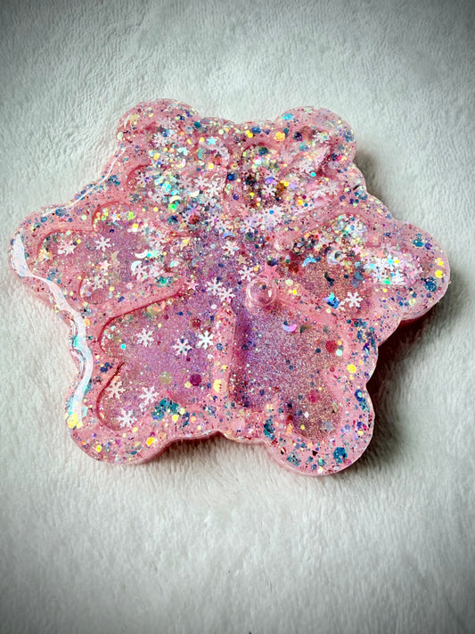 Pink Snowflake Shaker
