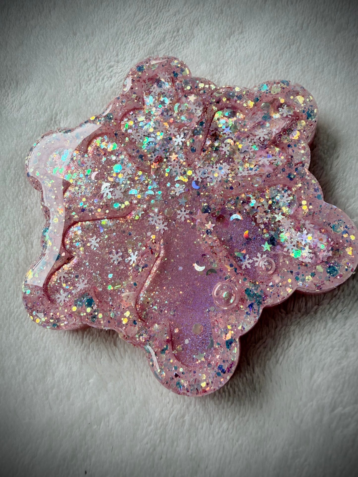 Pink Snowflake Shaker