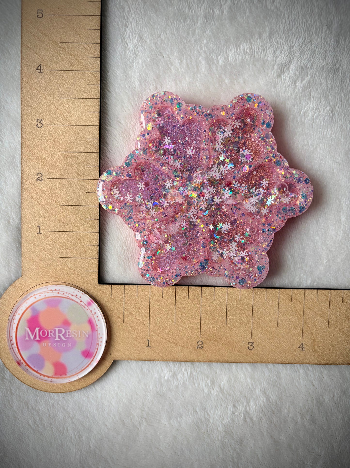 Pink Snowflake Shaker