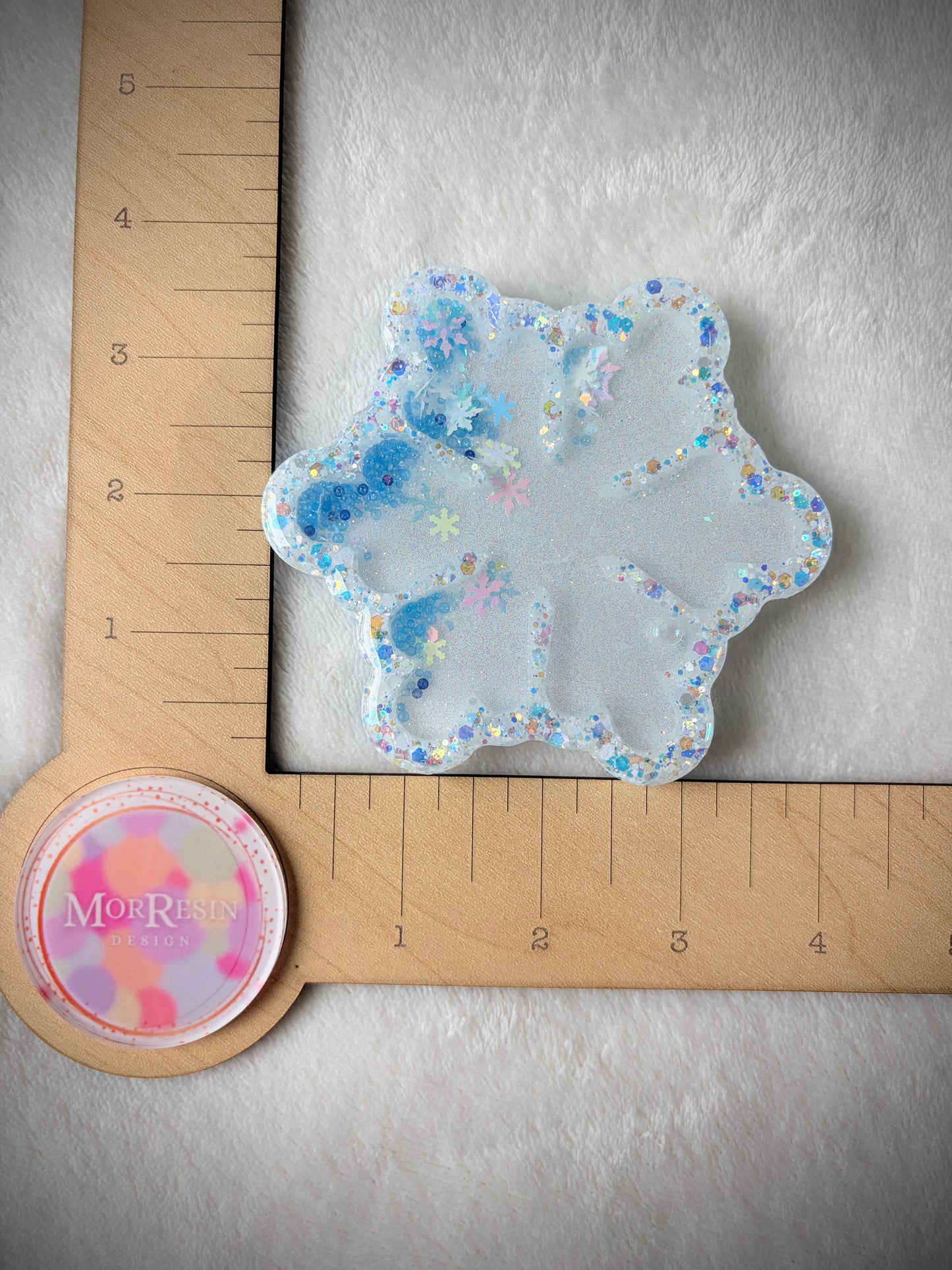 Pearl/Blue Snowflake Shaker