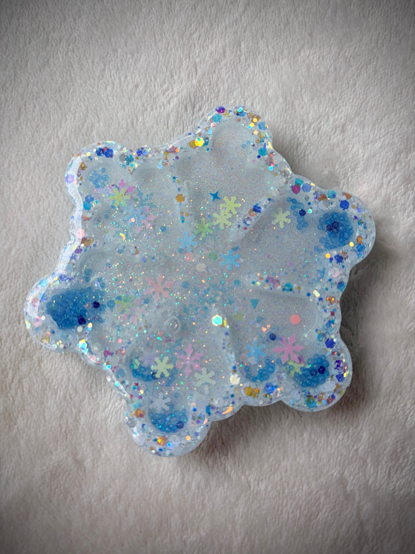 Pearl/Blue Snowflake Shaker