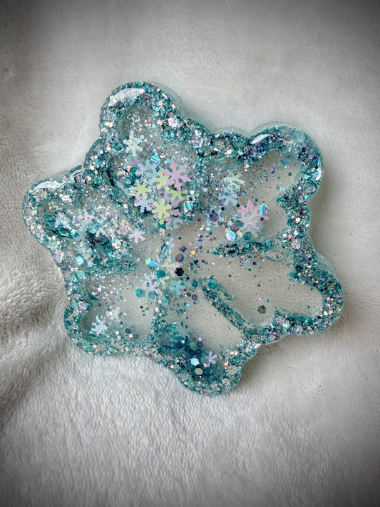 *Clear Blue Snowflake Shaker