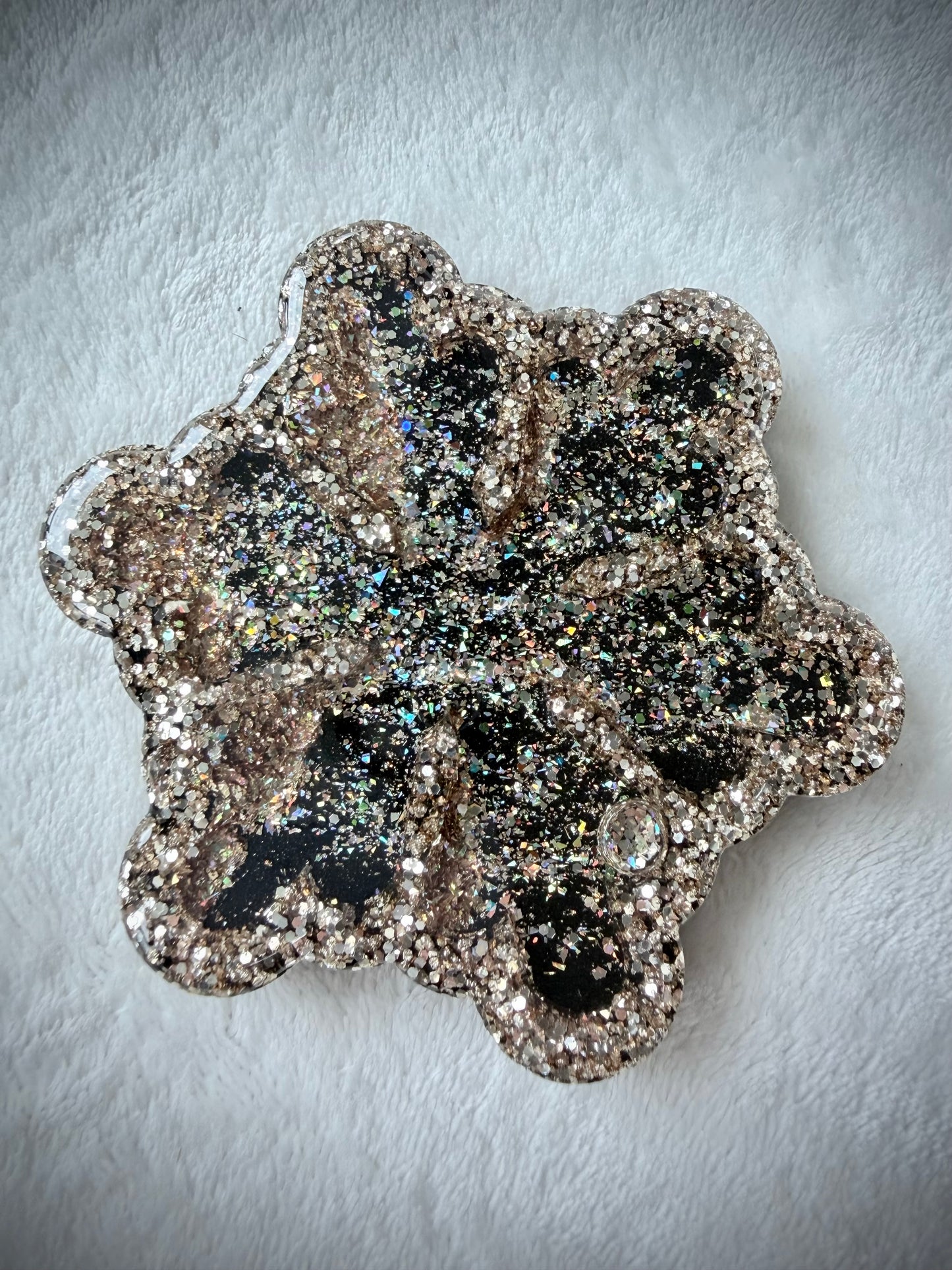 *Black/Gold Snowflake Shaker