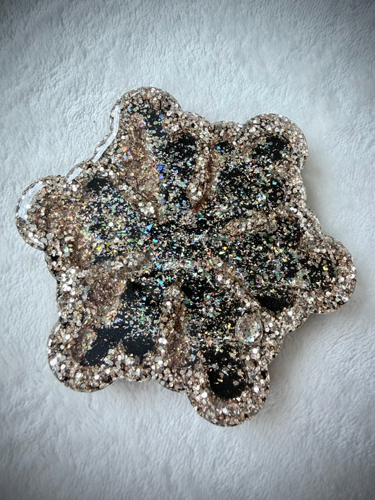 *Black/Gold Snowflake Shaker