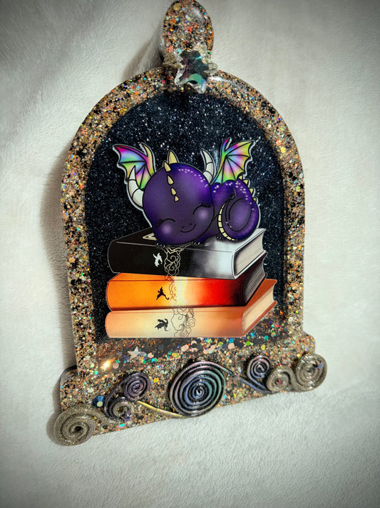 *Fantasy Dragon Book Stack Cloche