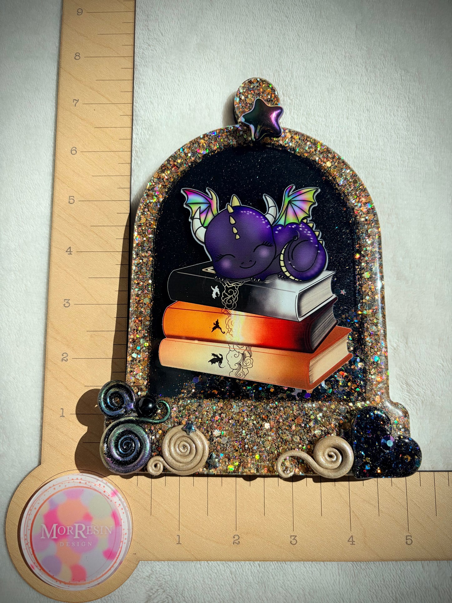 Fantasy Dragon Book Shelf Cloche