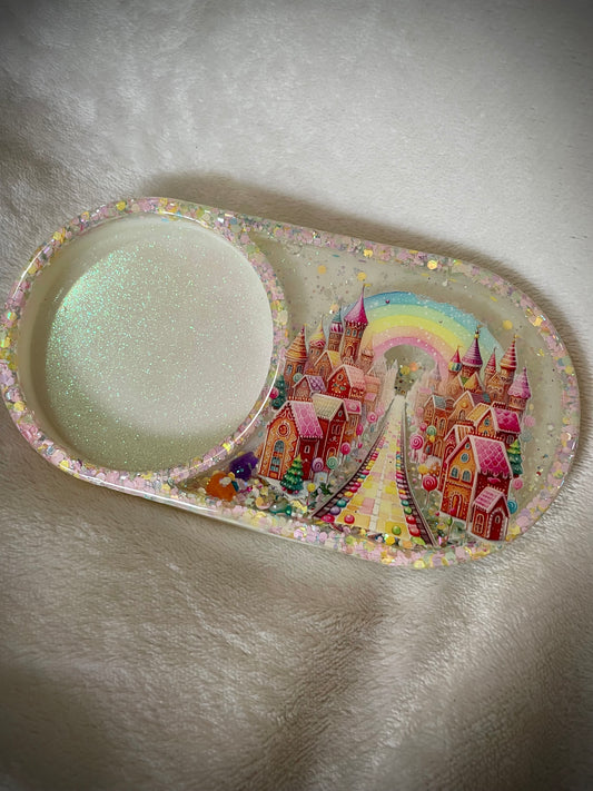 *Gingerbread Village XL Snow Globe Coaster, Option 2/2